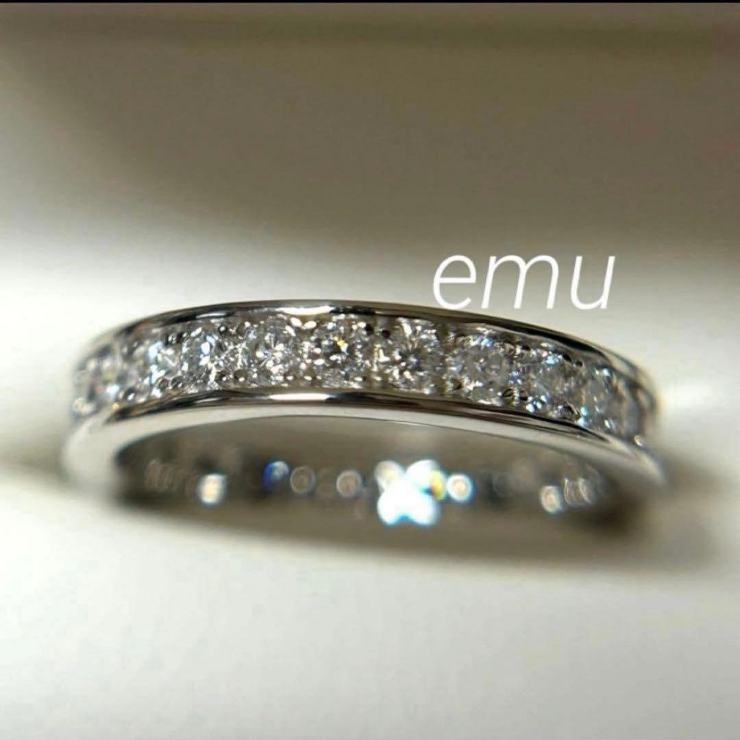 Chanelly様/最高級モアサナイト / フルエタニティリング / レール留め