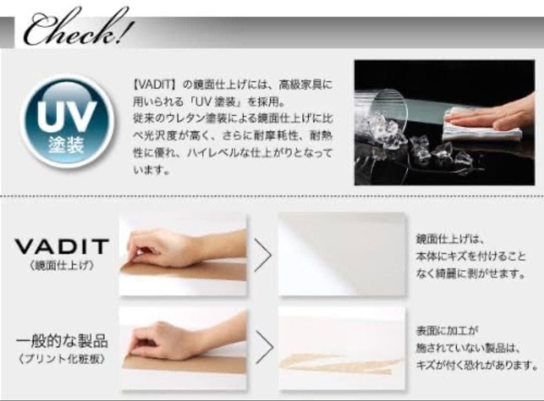 鏡面仕上げ アーバン　モダン　こたつ　テーブル　正方形　75×75 机　ホワイト