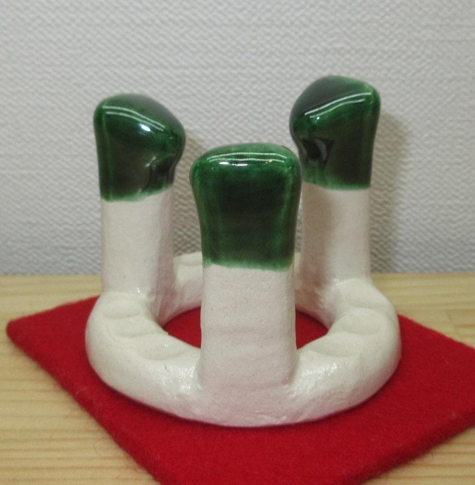 送料込【逢絢亭・新品】茶道具 蓋置 楽焼 五徳蓋置 川崎和楽 共箱入り