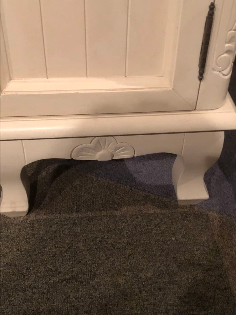 希少♦️ヴィンテージ♦️高級 猫脚 両側 デスク♦️ホワイト ロココ フレンチ♦️送料込