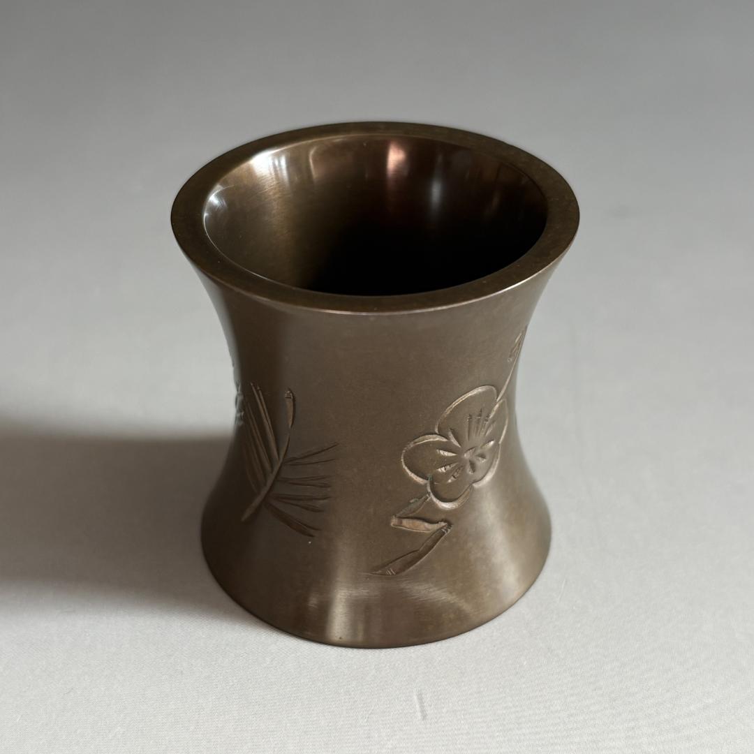 15代大西清右衛門　浄心　松竹梅　唐銅　蓋置　茶道具