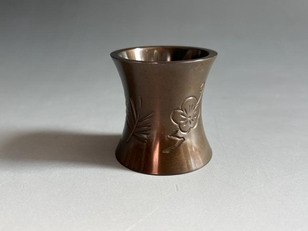 15代大西清右衛門　浄心　松竹梅　唐銅　蓋置　茶道具