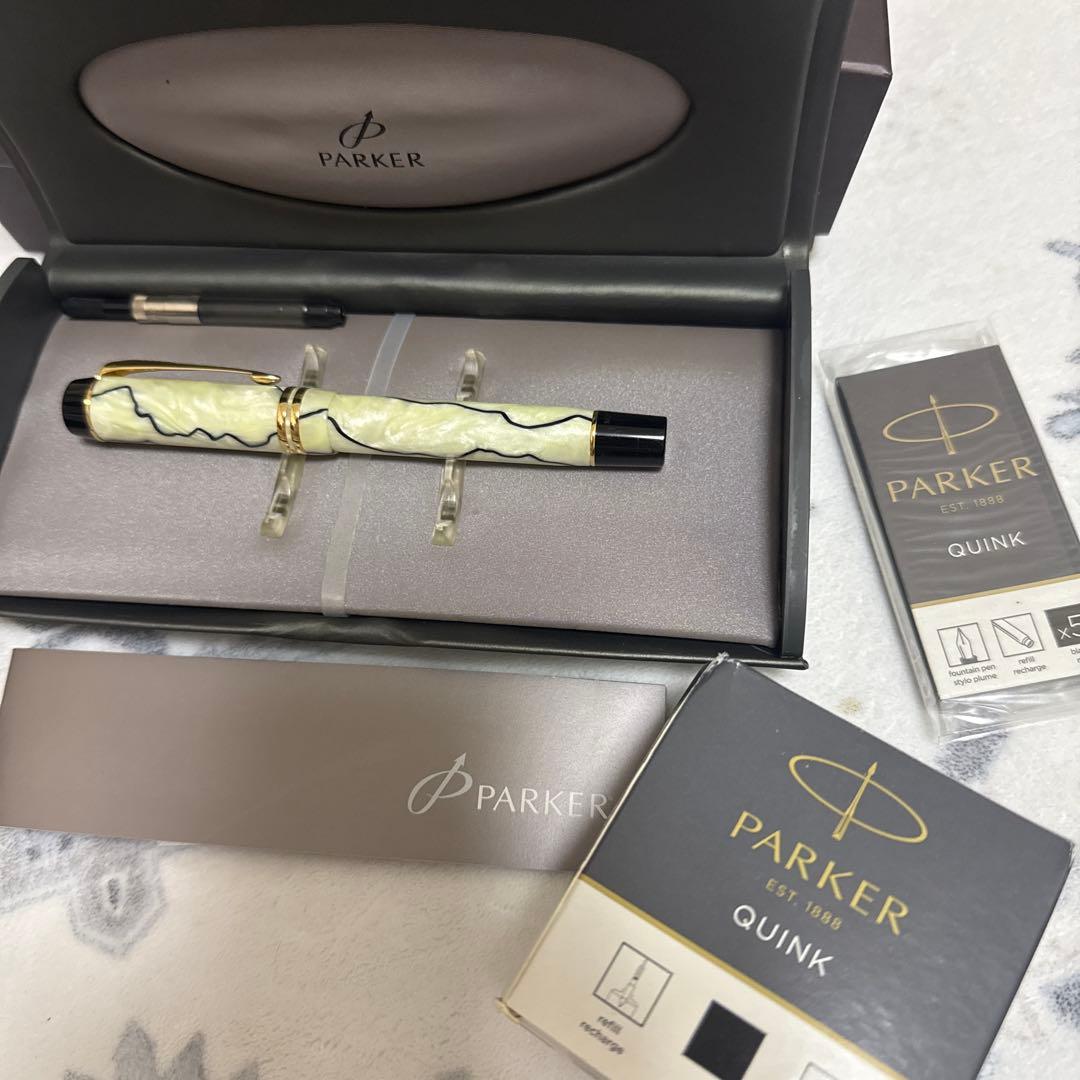 パーカー デュオフォールド パール＆ブラック センテニアル 18k