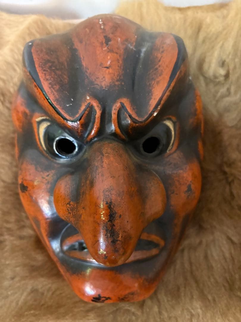 黒鬼　能面　ビンテージ　抜頭面