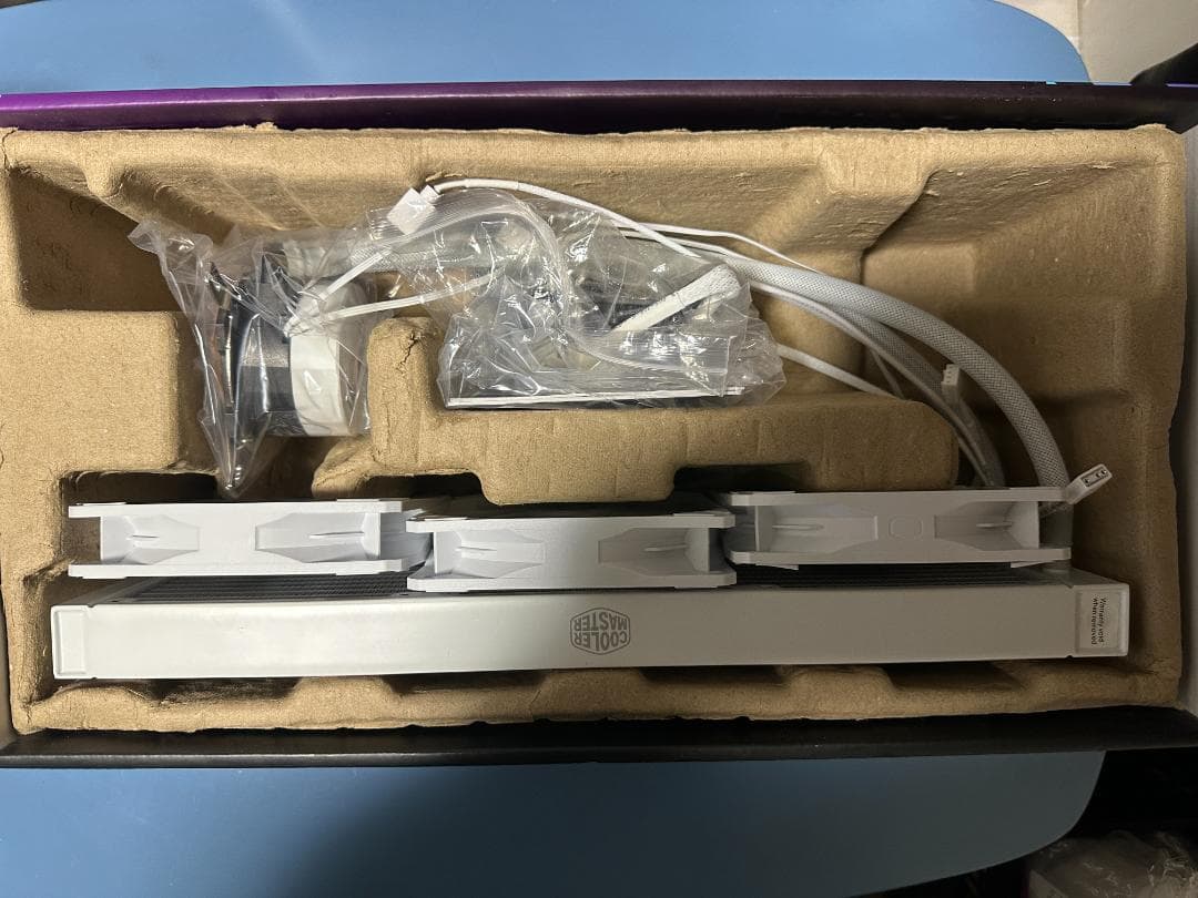 COOLER MASTER CPU水冷クーラー白＆ファン増設用ハブ セット