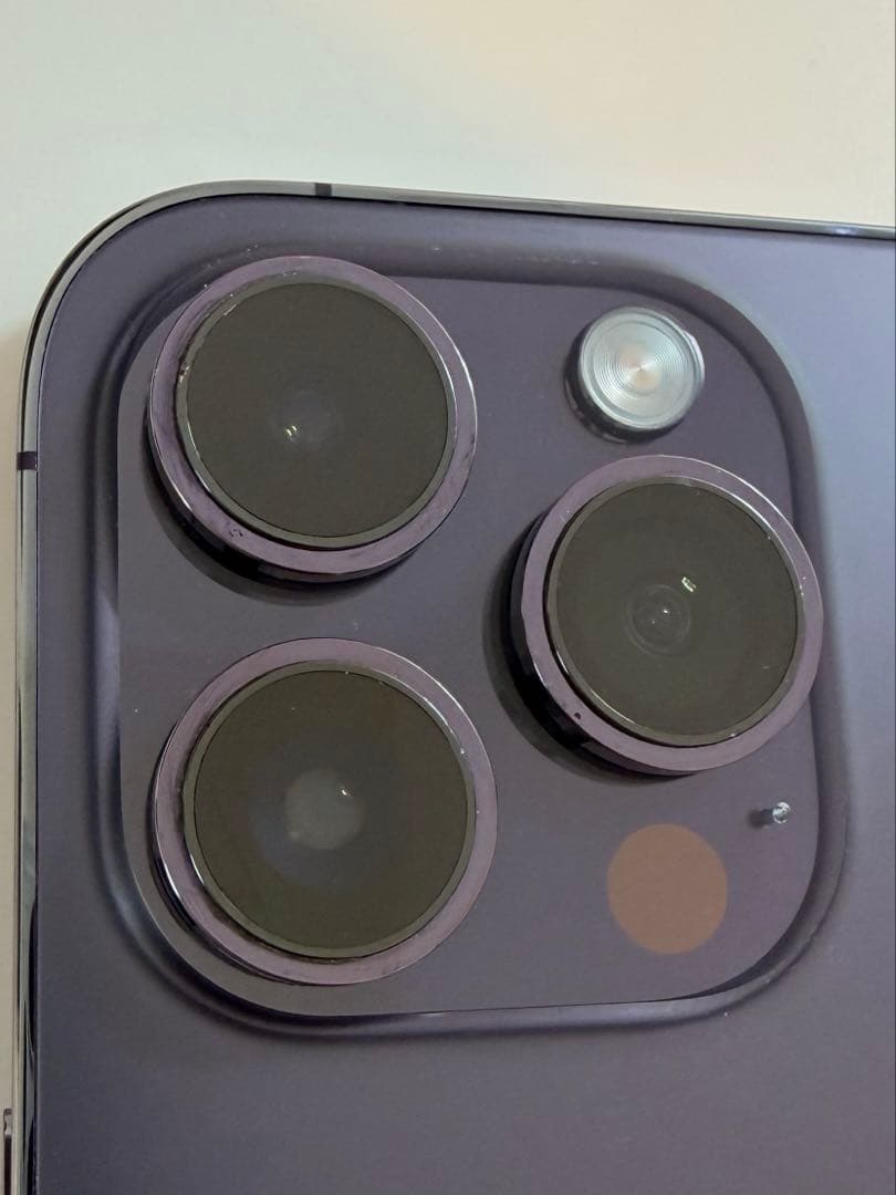 【美品】Apple iPhone 14 Pro ディープパープル 128GB