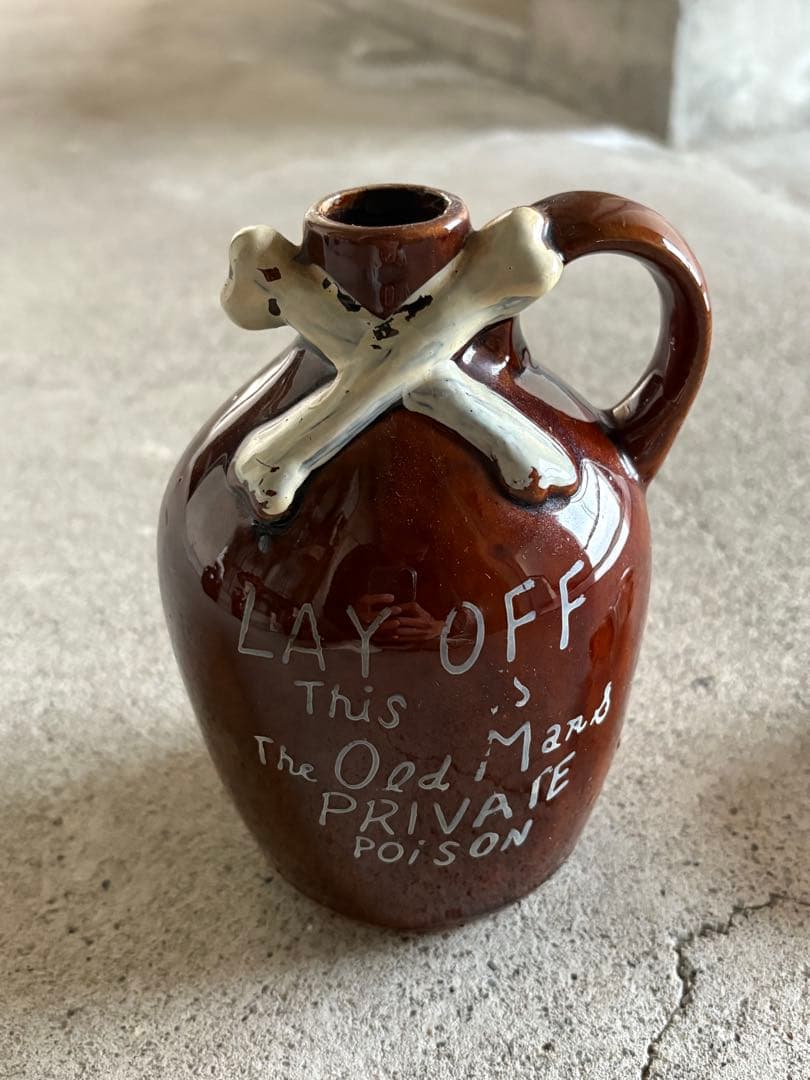 【希少】50年代スカルデキャンタ　陶器　ヴィンテージ　ミッドセンチュリー