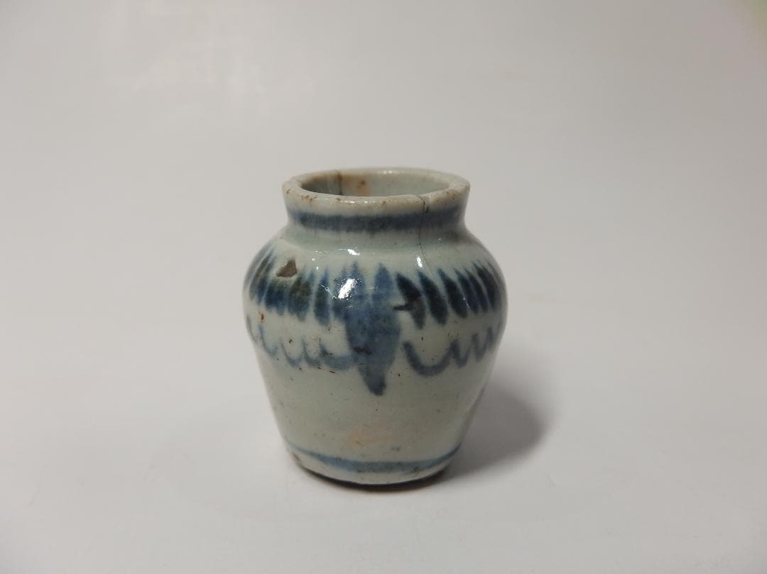 唐物染付小壺/時代物