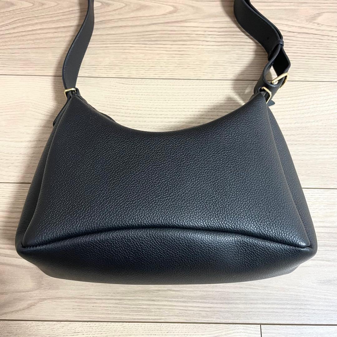 未使用級/POLÈNE ショルダーバッグ　ハンドバッグ　Umi ブラック　レザー
