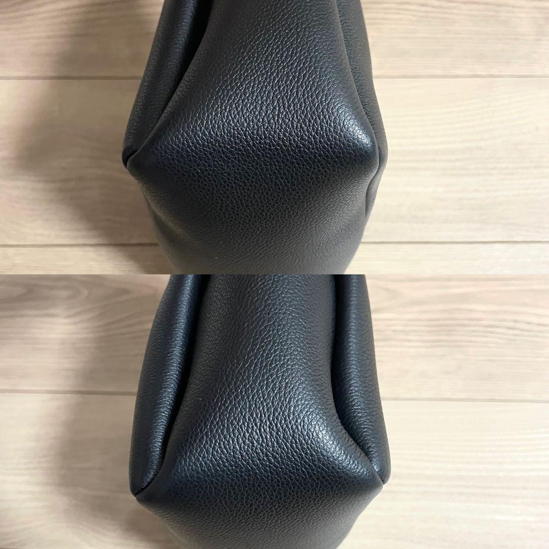 未使用級/POLÈNE ショルダーバッグ　ハンドバッグ　Umi ブラック　レザー