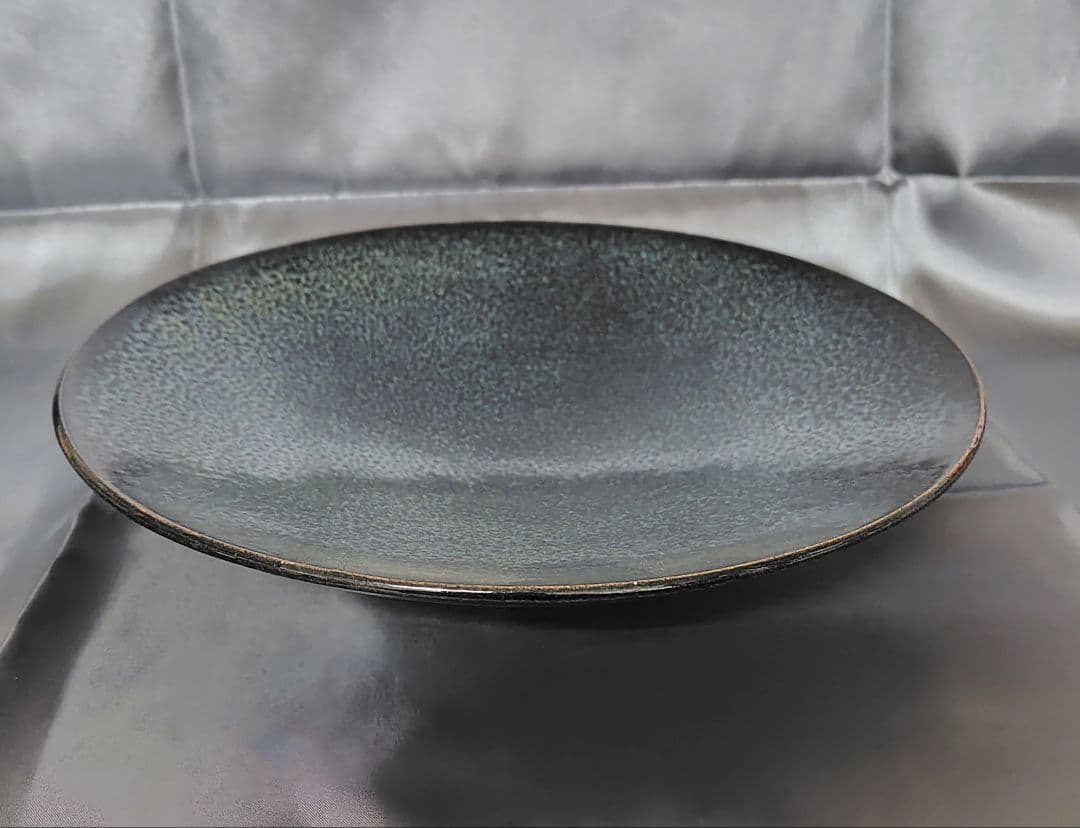 【木村盛和】作　盛皿　茶器　骨董品　皿　昭和レトロ　油滴天目　新品　未使用品