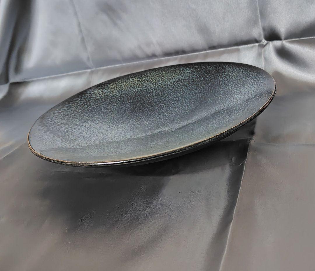 【木村盛和】作　盛皿　茶器　骨董品　皿　昭和レトロ　油滴天目　新品　未使用品