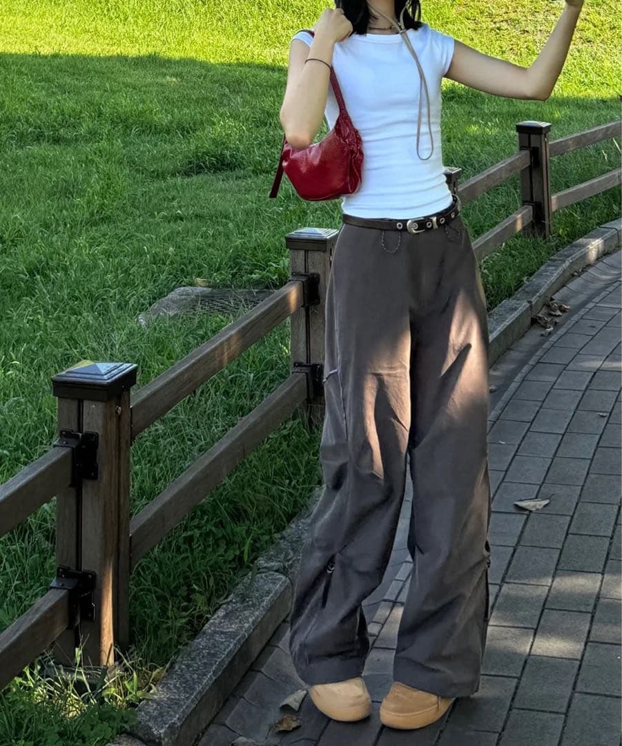 coyseio パンツ Strap Line Pants Grey 1サイズr4