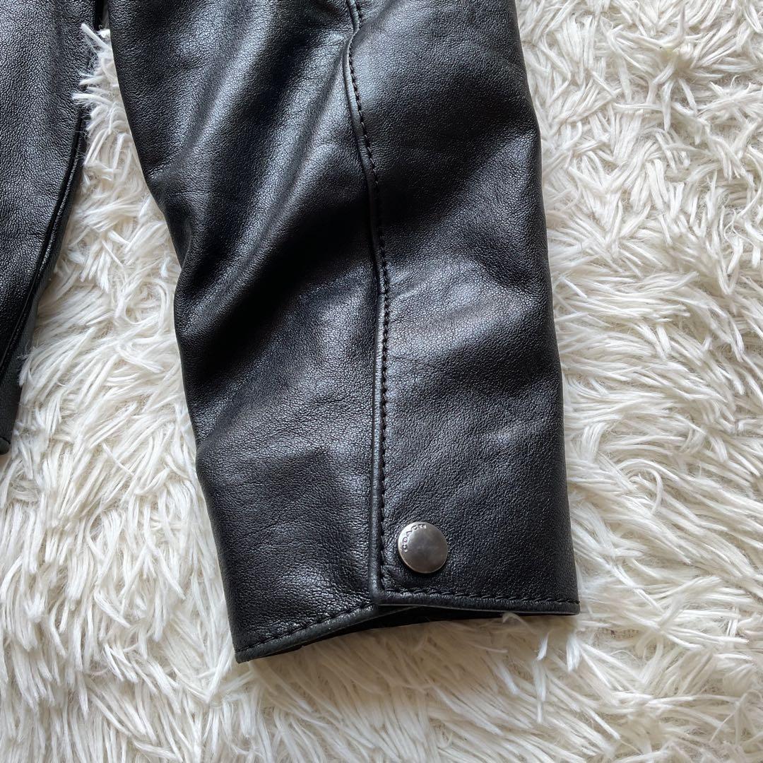 美品✨COACH レザージャケット　シングルライダース　M ブラック　88799