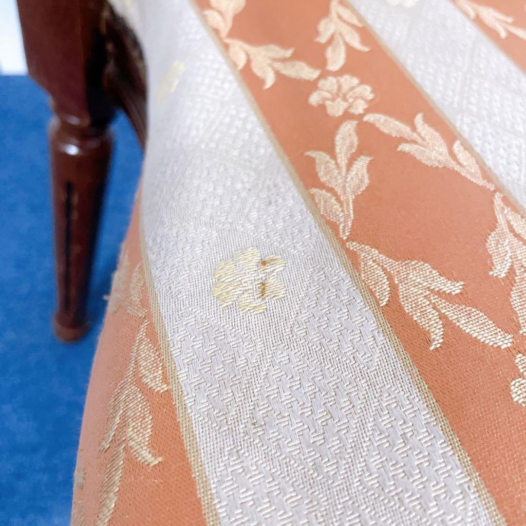 【フランスアンティーク②】ルイ16世様式 華麗ストライプ織物張 メダリオンチェア