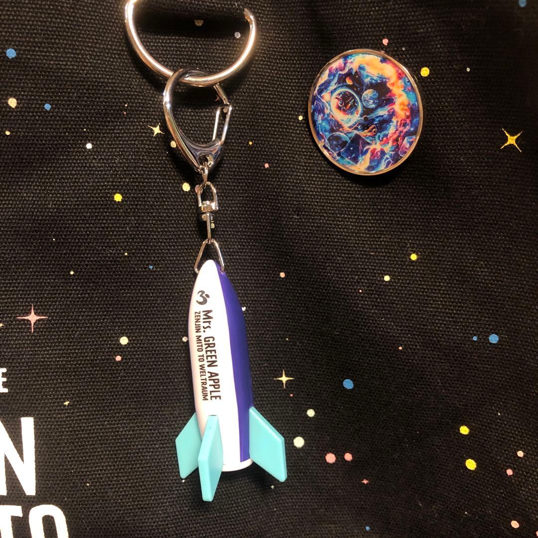 Mrs. GREEN APPLE トートバッグ 黒　　ゼンジン！キーホルダー付き