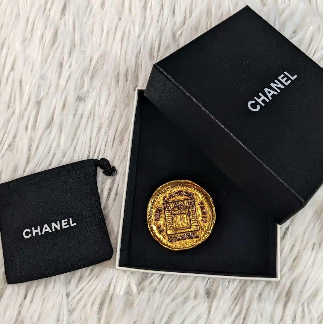 【箱・袋付き】美品　CHANEL　シャネル　ゴールドブローチ　アクセサリー