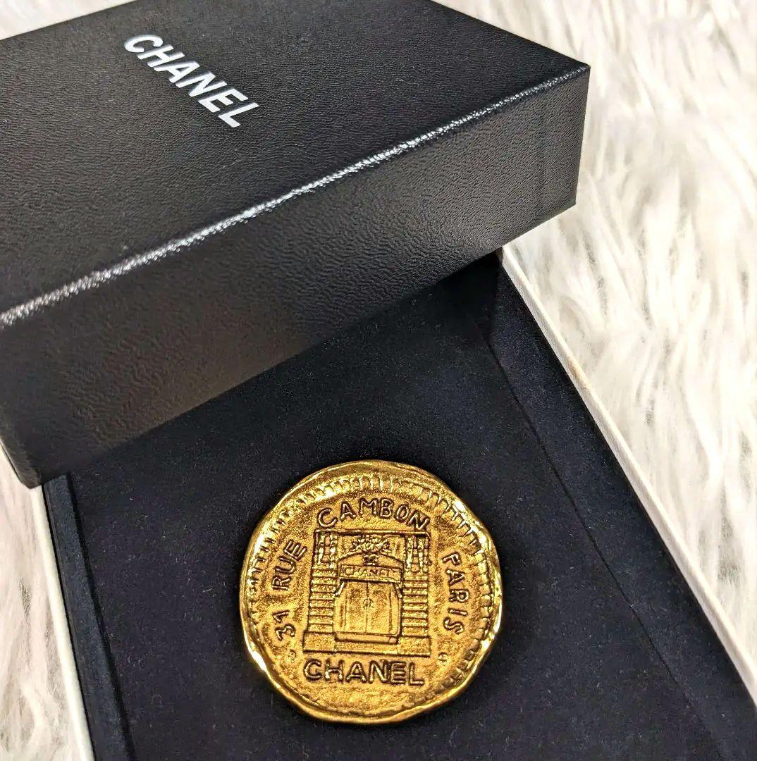 【箱・袋付き】美品　CHANEL　シャネル　ゴールドブローチ　アクセサリー