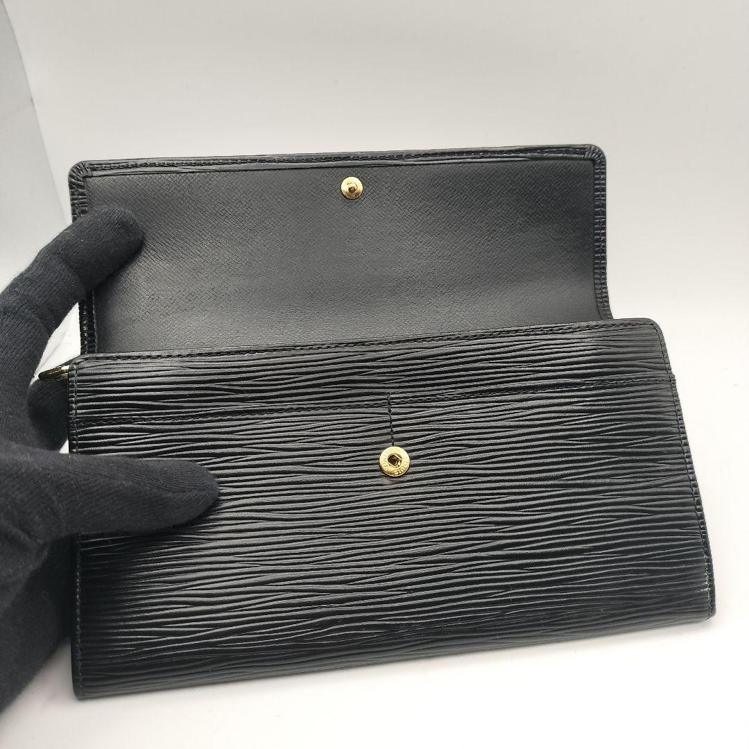◎ルイヴィトン　長財布　財布　エピ　ポルトフォイユクレディ　旧サラ　ブラック