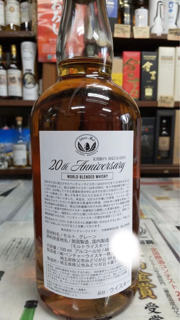 イチローズ モルト & グレーン 20th アニバーサリーエディション 700ｍ