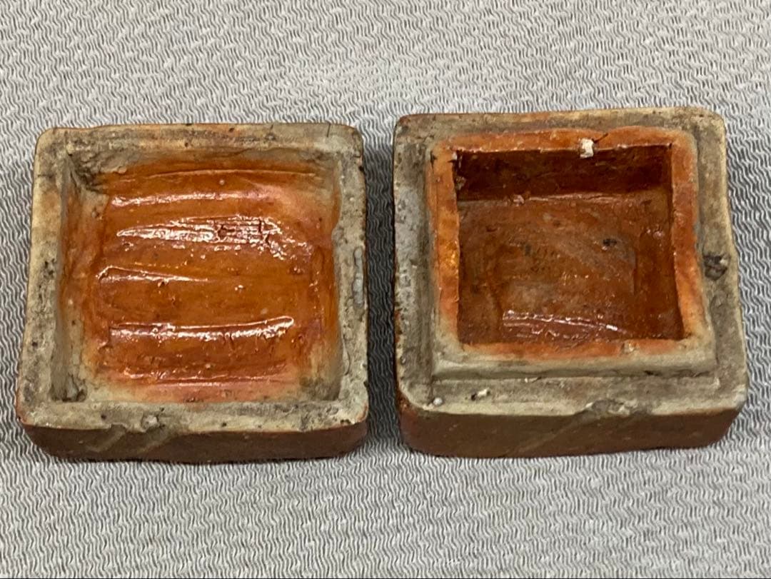 B338s 「伊賀焼 伽藍香合」前大徳誡堂叟書付古桐箱　古伊賀　香道具茶道具