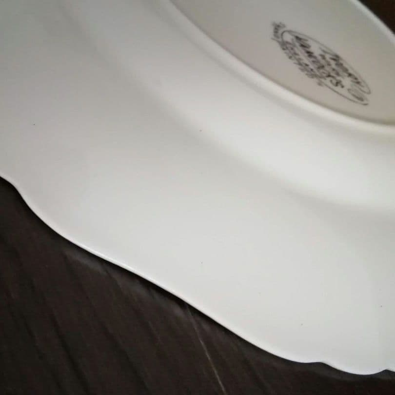 逸品　英国　サムソンハンコック　ケーキ皿　飾り皿　アイボリーウェア　1930年製