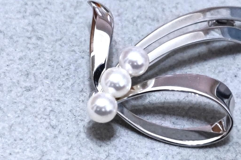 MIKIMOTO　ミキモト パール真珠　SILVER　ブローチ　40451