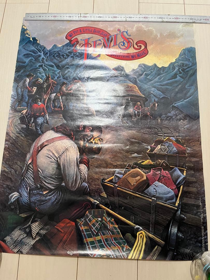 levisポスター 70年代 オリジナル 額無し 72センチ✖️56センチ