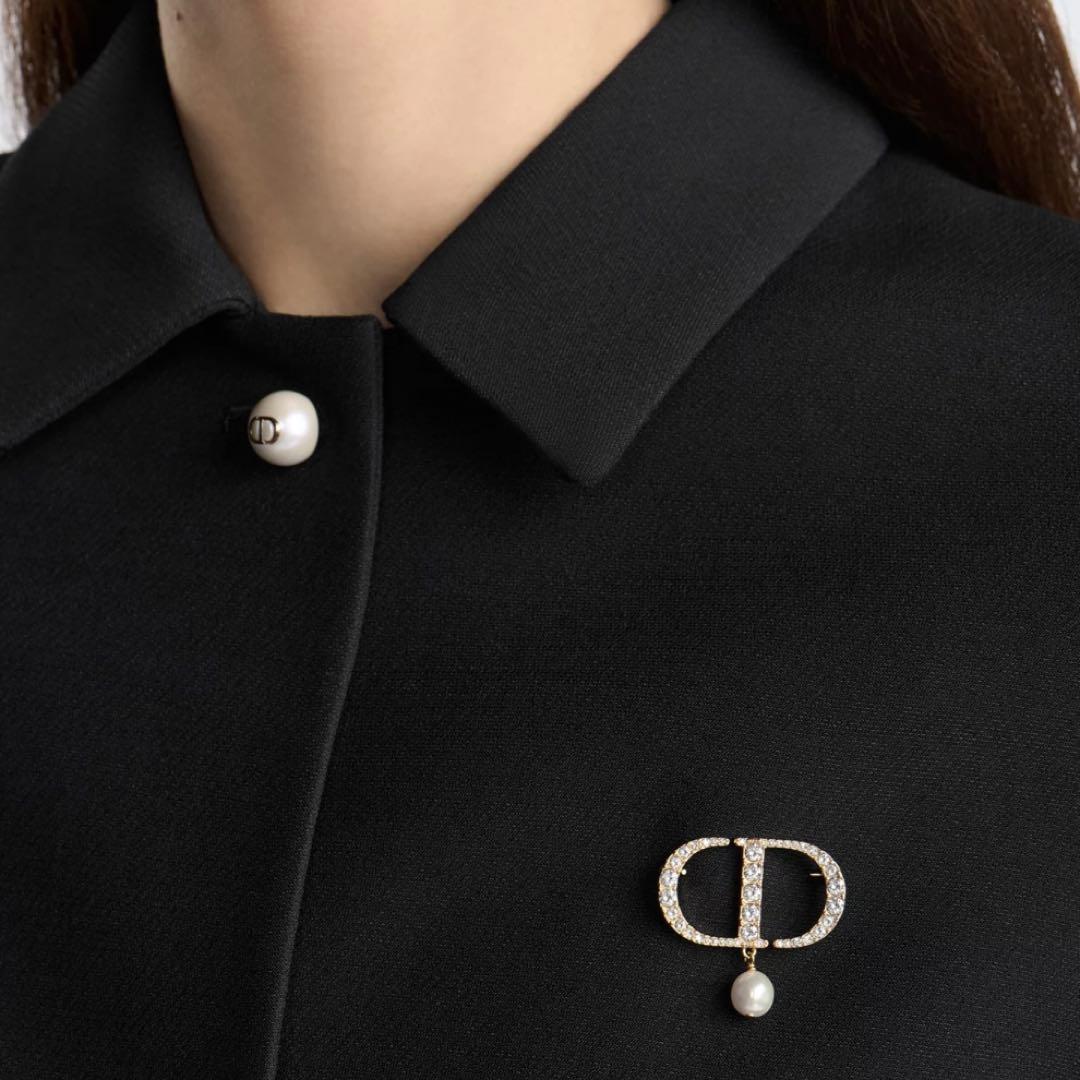 【K】Dior Petit CD ブローチ ゴールド