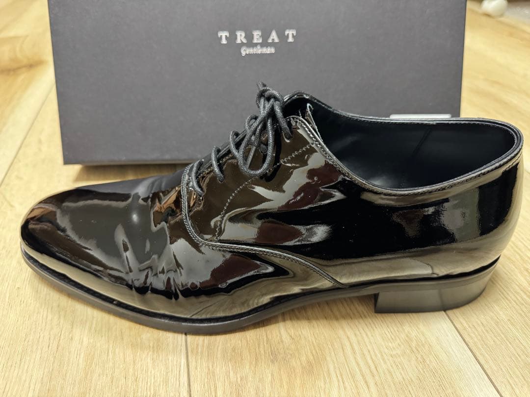 TREAT ドレスシューズ 黒エナメル 結婚式 ※使用してます サイズ:9