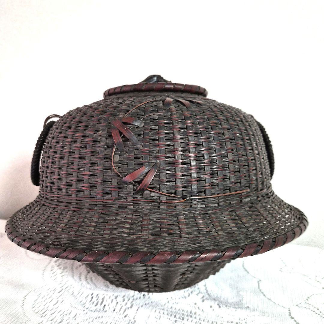 竹編み込み風炉釜