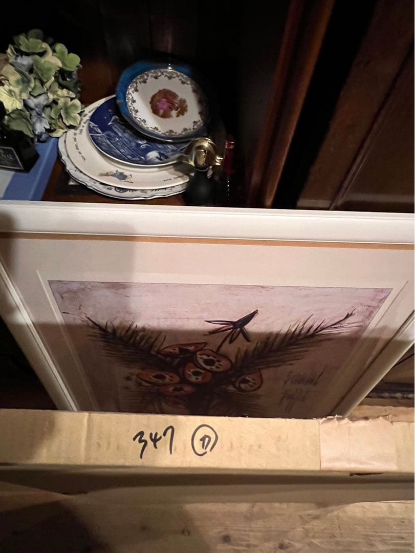 ベルナール ビュッフェ ポピー 額縁 インテリア