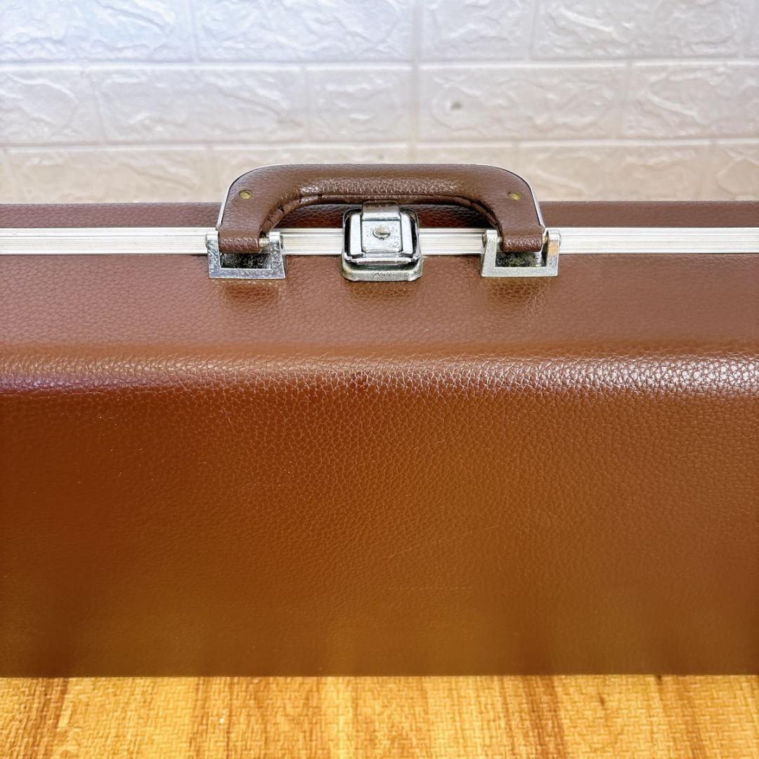 高級　三味線　専用　ハードケース　和楽器ケース　ハード　レザー調　ブラウン