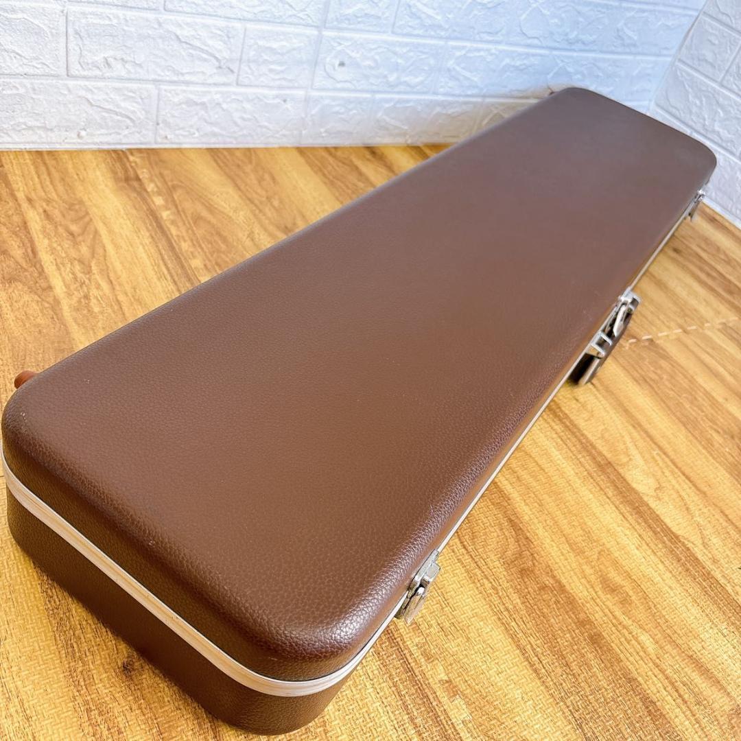 高級　三味線　専用　ハードケース　和楽器ケース　ハード　レザー調　ブラウン