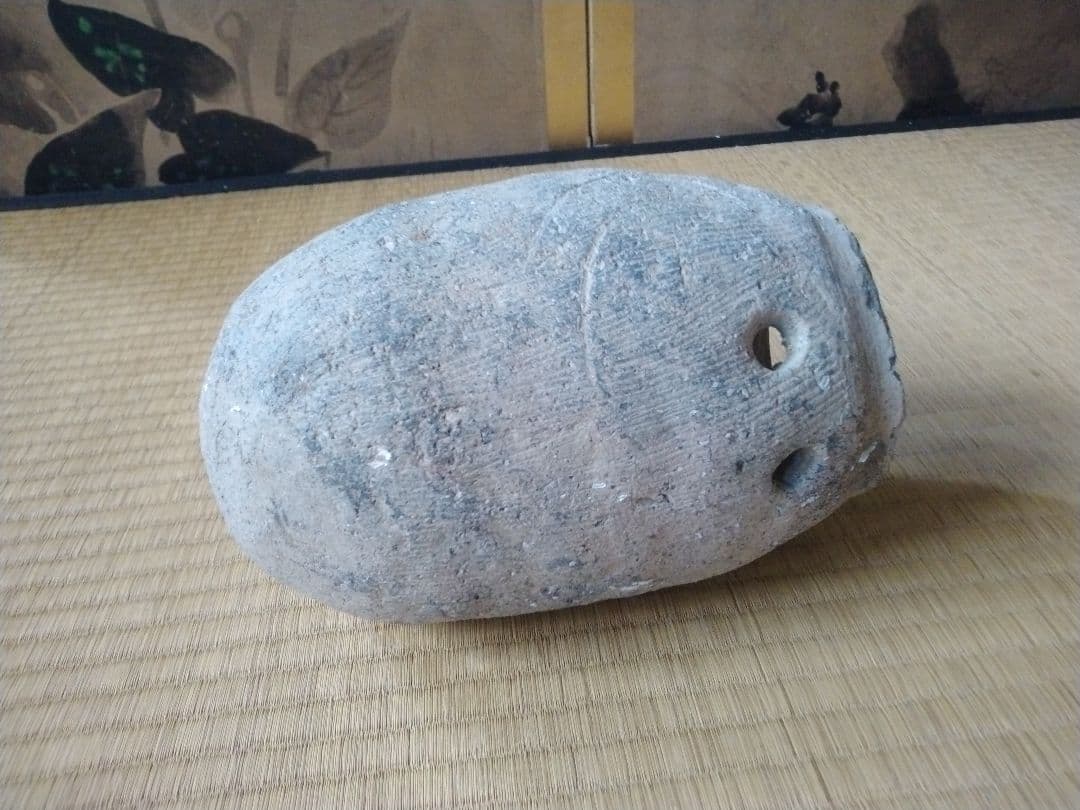 中世頃　櫛目蛸壺　骨董　古美術　茶道具　土器　壺　須恵器　古代　花器　茶道　華道