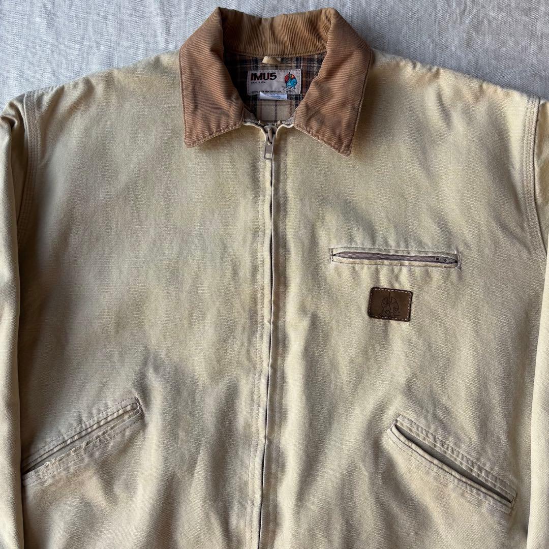 USA製 IMUS デトロイトジャケット 裏地チェックネル ワークジャケット L