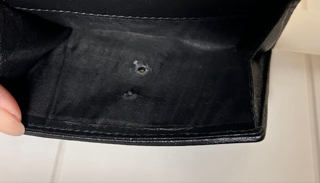 Christian Dior カナージュラムスキン 三つ折り財布