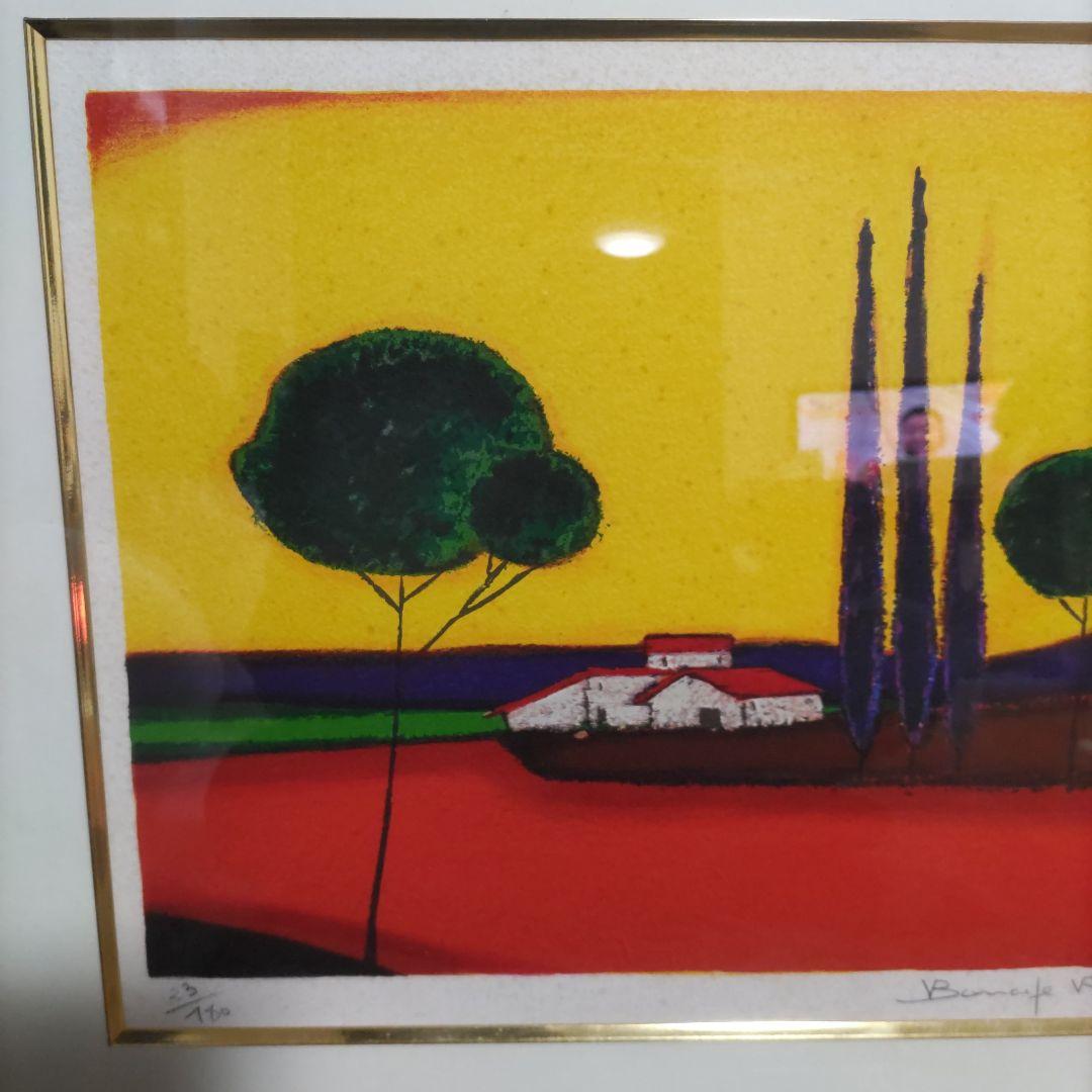 ロジェ・ボナフェ 「糸杉」 リトグラフ 23/180 直筆サイン