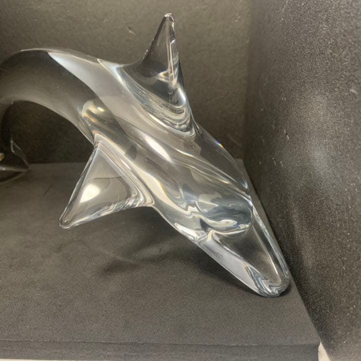 DAUM France ドーム クリスタルガラス　ドルフィン　イルカ 置物