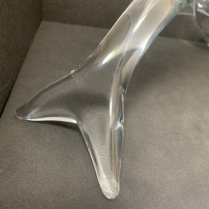 DAUM France ドーム クリスタルガラス　ドルフィン　イルカ 置物