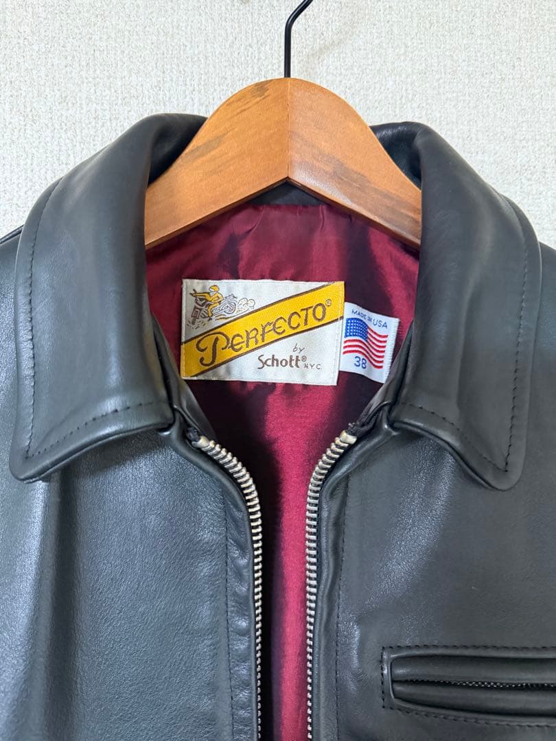 schott×united arrowsレザーシングルライダース 38