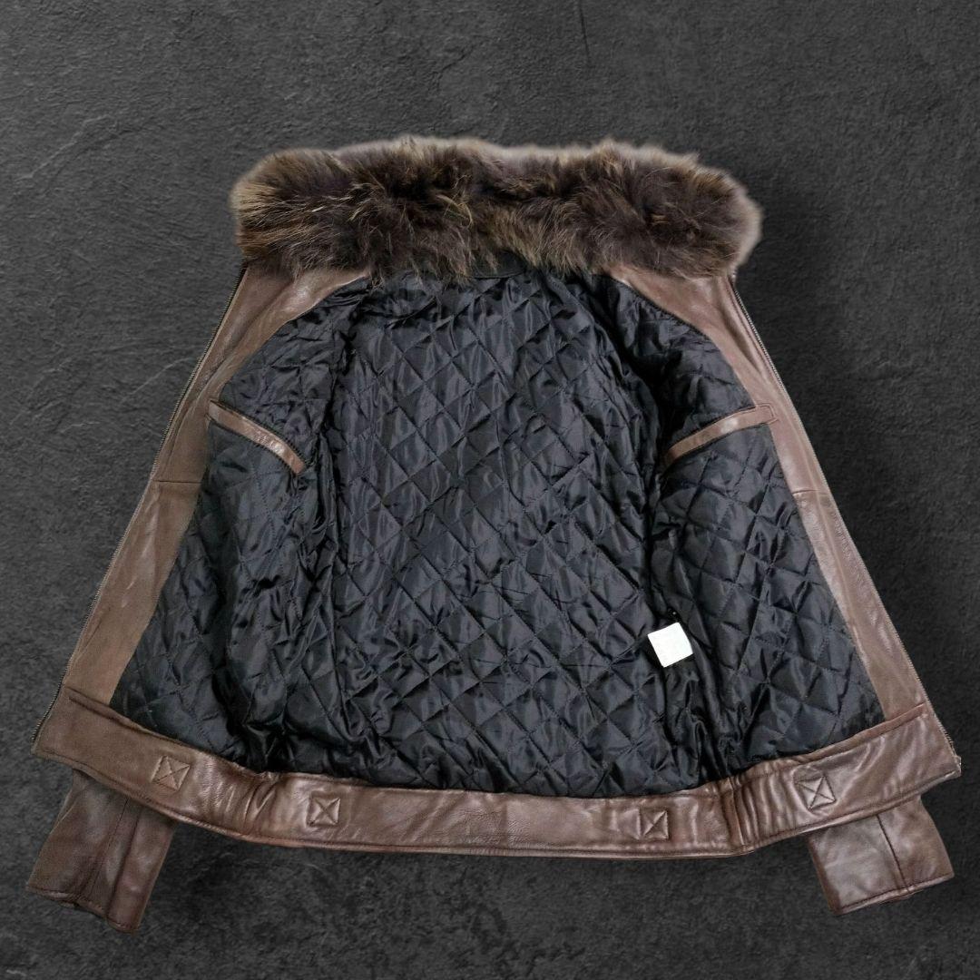 00s archive ラムレザー ファー　ジャケット ライダース 2way