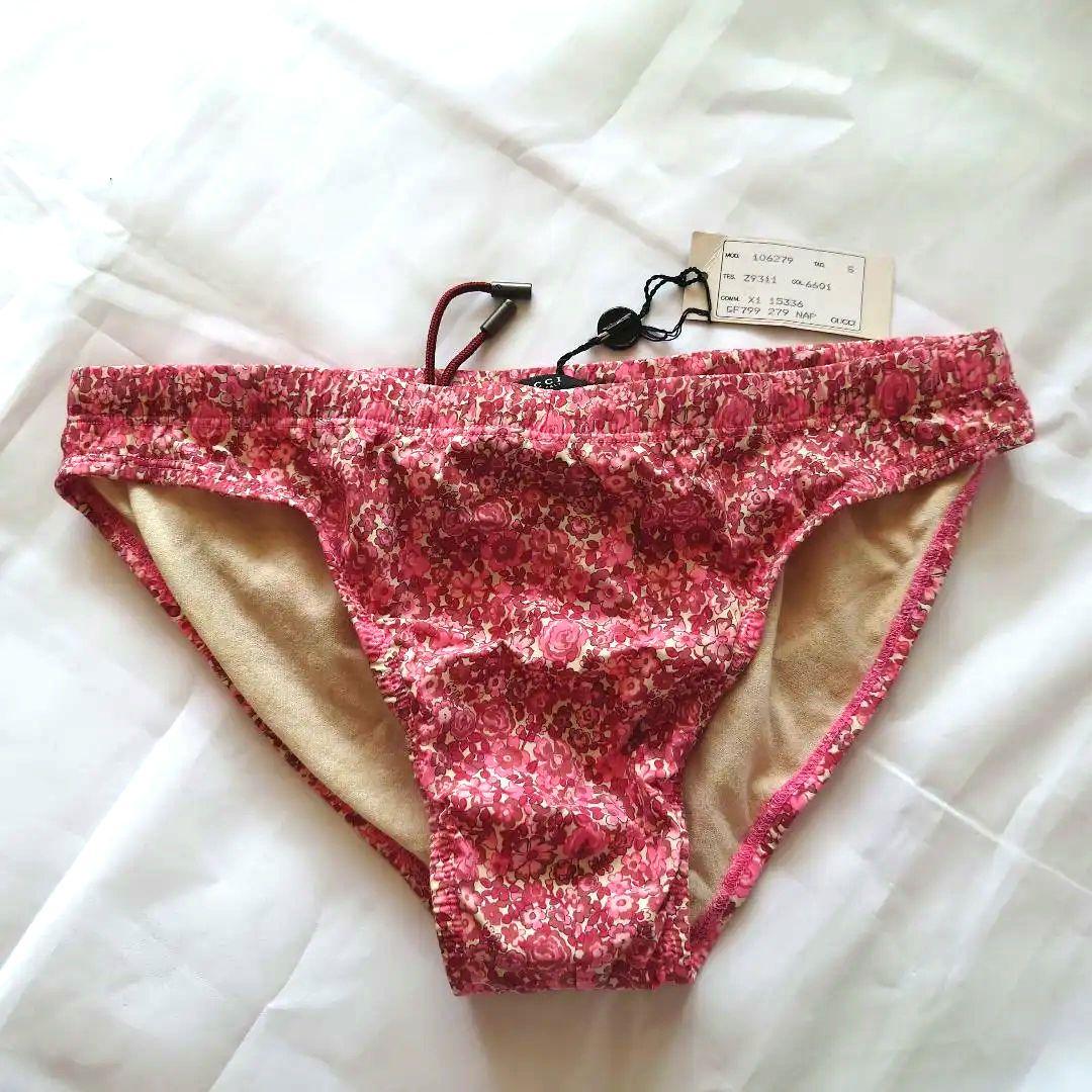 GUCCI グッチ メンズ 【新品・未使用・正規品】花柄ピンク水着 Sサイズ