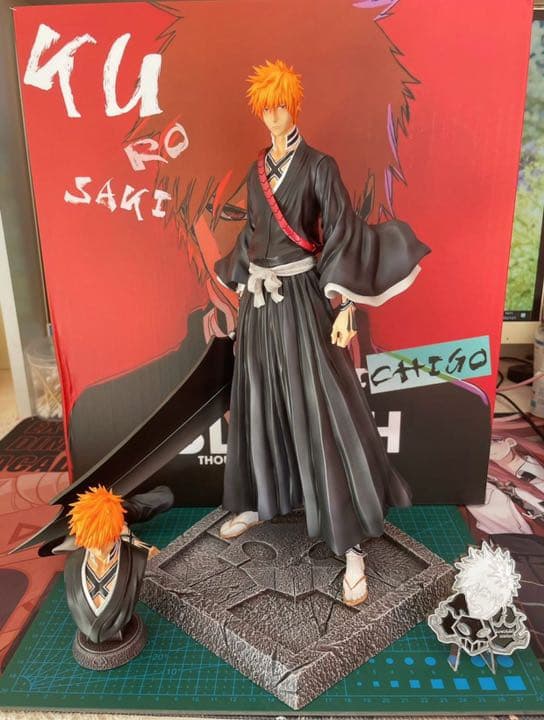 BLEACH 黒衣少年図 黒崎一護 ガレージキット ガレキ スタチュー①④