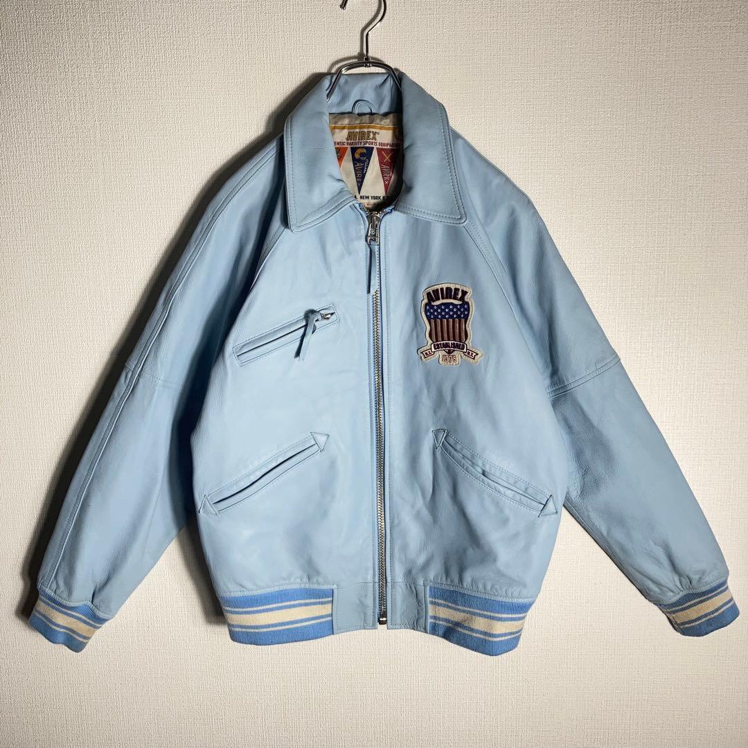 【Kaneee KEIJU着用】AVIREX レザージャケット 羊革 ラッパー.