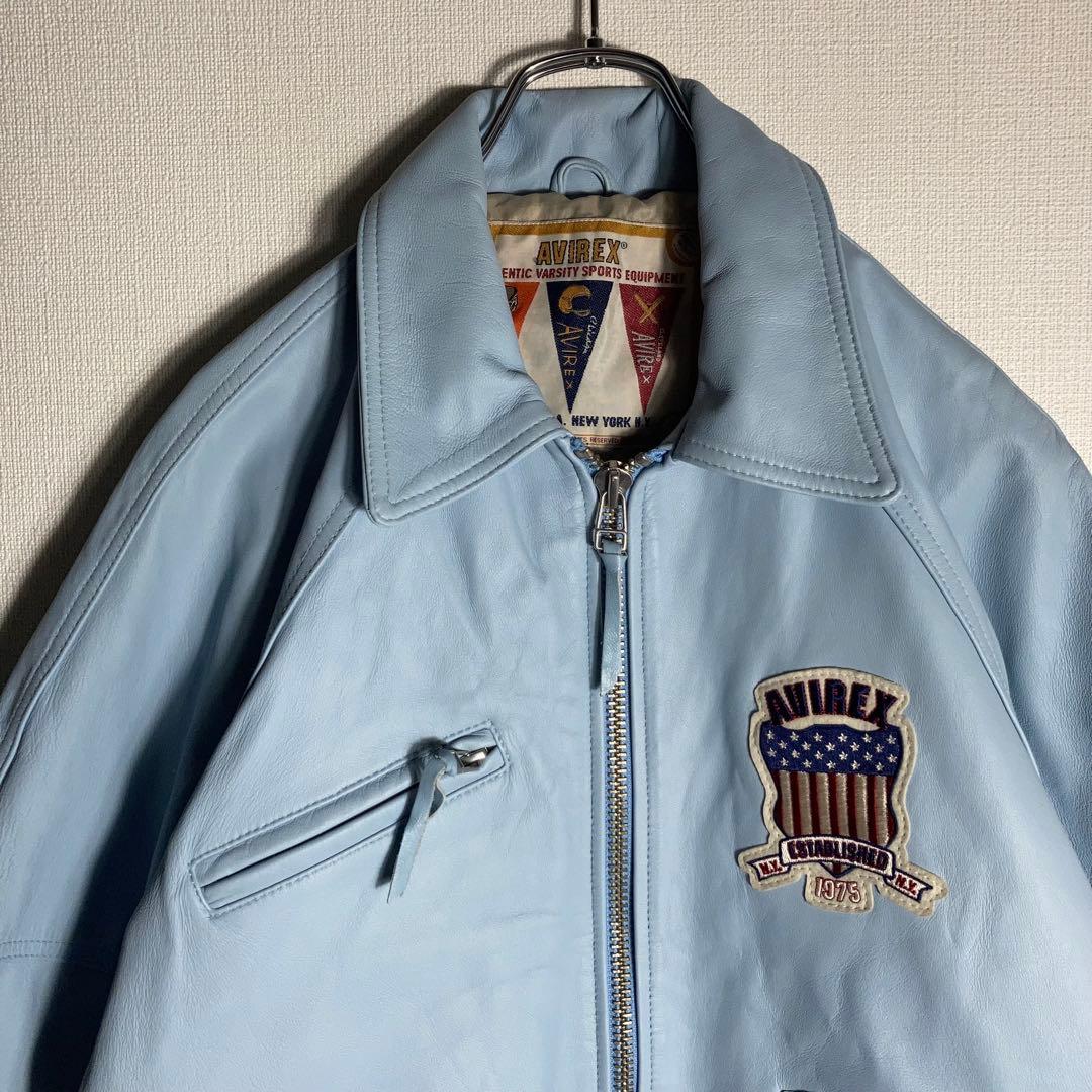 【Kaneee KEIJU着用】AVIREX レザージャケット 羊革 ラッパー.