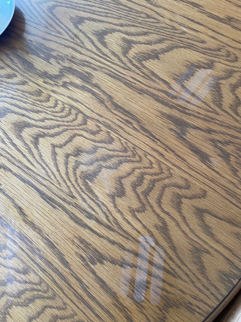 円形木製ダイニングテーブル ブラウン　円卓