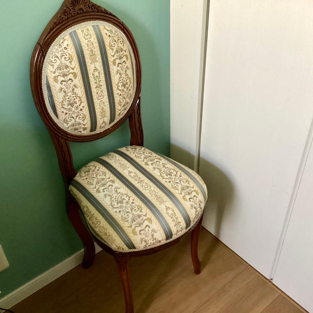 イタリア アンティーク ドールチェア ダイニングチェア 椅子 ロココ 姫系