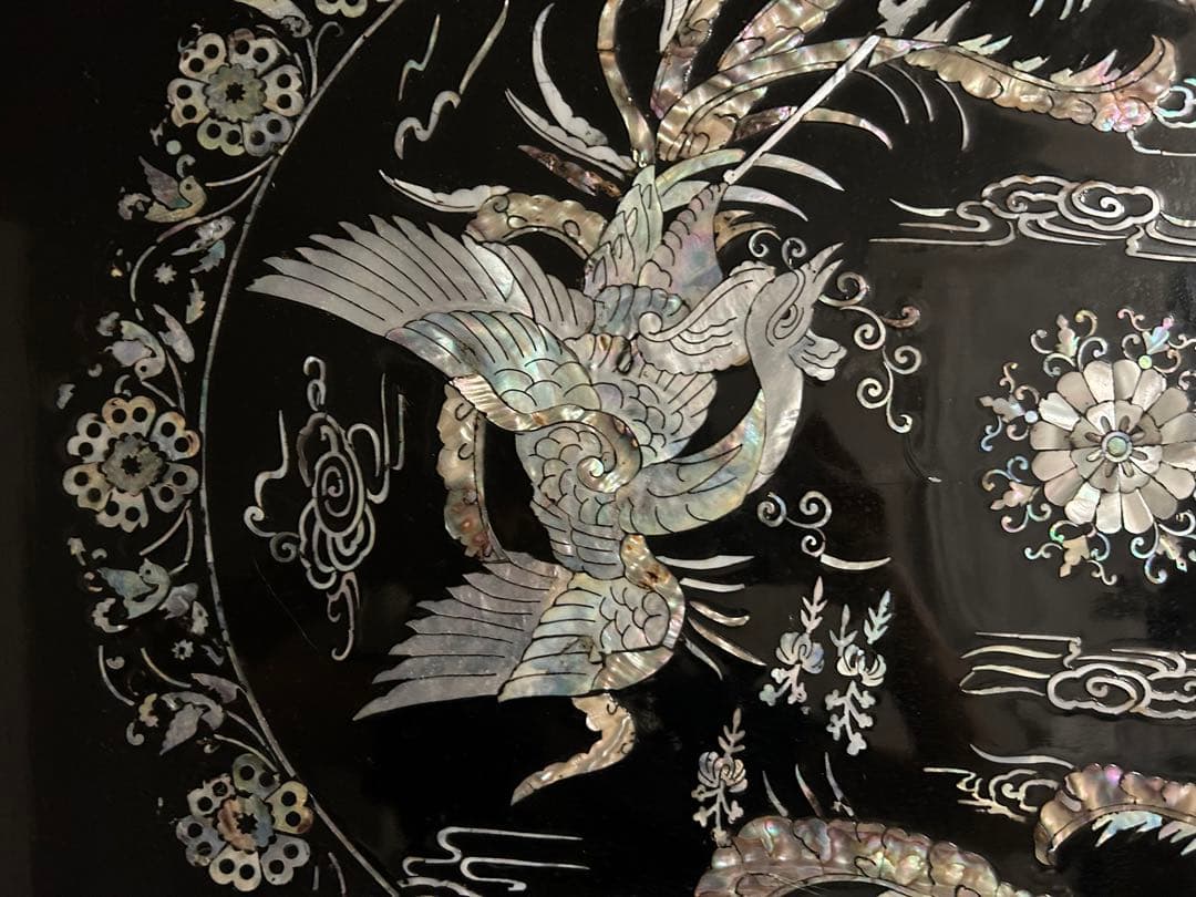 螺鈿 鳳凰 骨董 アンティーク 壁飾り/アート オブジェ モダン エスニック