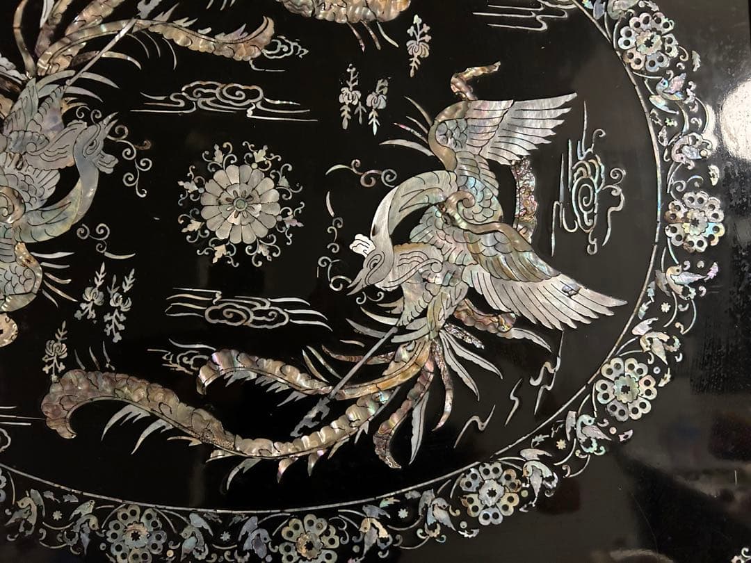 螺鈿 鳳凰 骨董 アンティーク 壁飾り/アート オブジェ モダン エスニック
